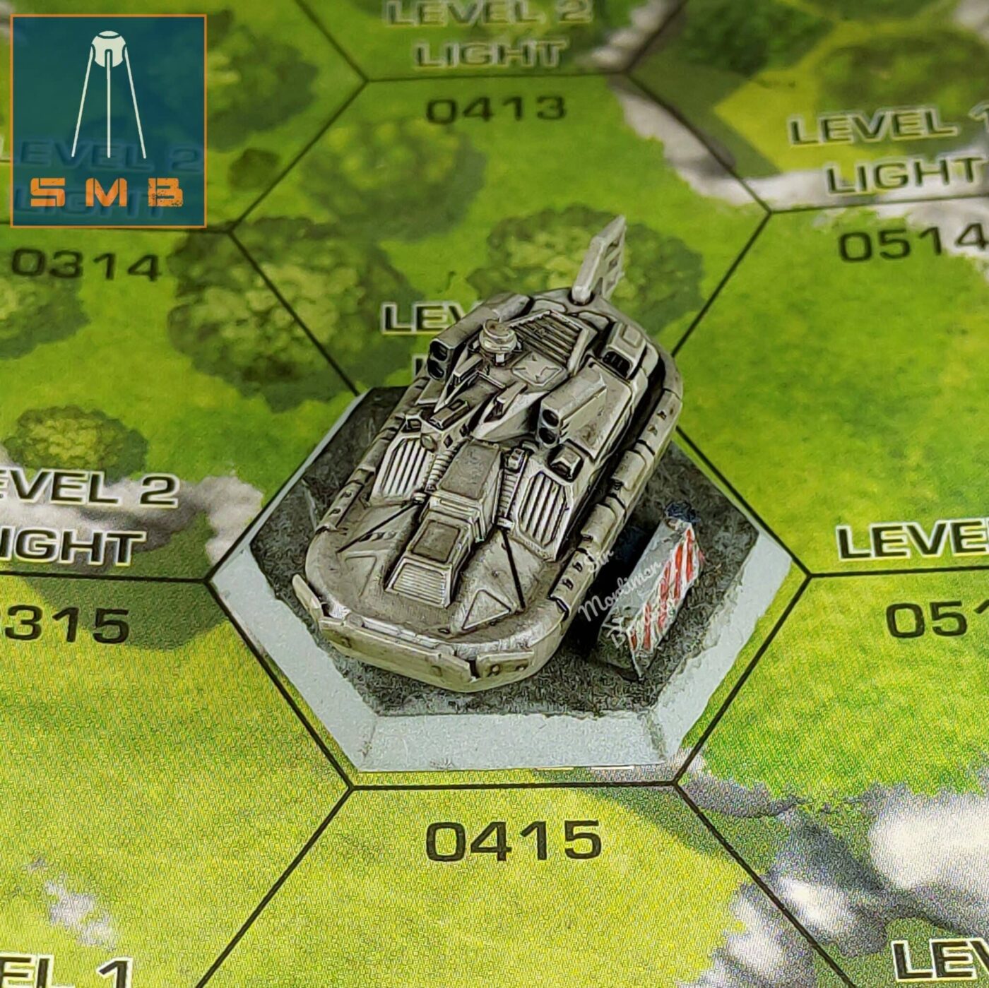 Top view of J. Edgar V2 on terrain