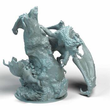 White Chromatic Dragon Tabletop Miniature - Shellback Ritual - RPG - D&D