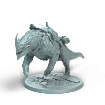 Dragonborn Mount Charge A Saddle1 Tabletop Miniature - Sultan of Scales - RPG - D&D