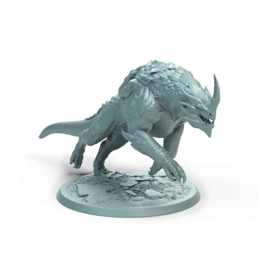 Dragonborn Mount Charge A Wild Tabletop Miniature - Sultan of Scales - RPG - D&D