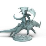 Dragonborn Mount Charge B Mount Tabletop Miniature - Sultan of Scales - RPG - D&D