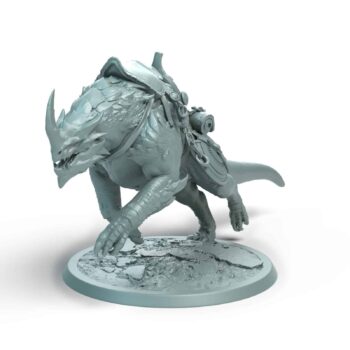Dragonborn Mount Charge B Saddle1 Tabletop Miniature - Sultan of Scales - RPG - D&D