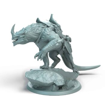 Dragonborn Mount Snarl Saddle Tabletop Miniature - Sultan of Scales - RPG - D&D
