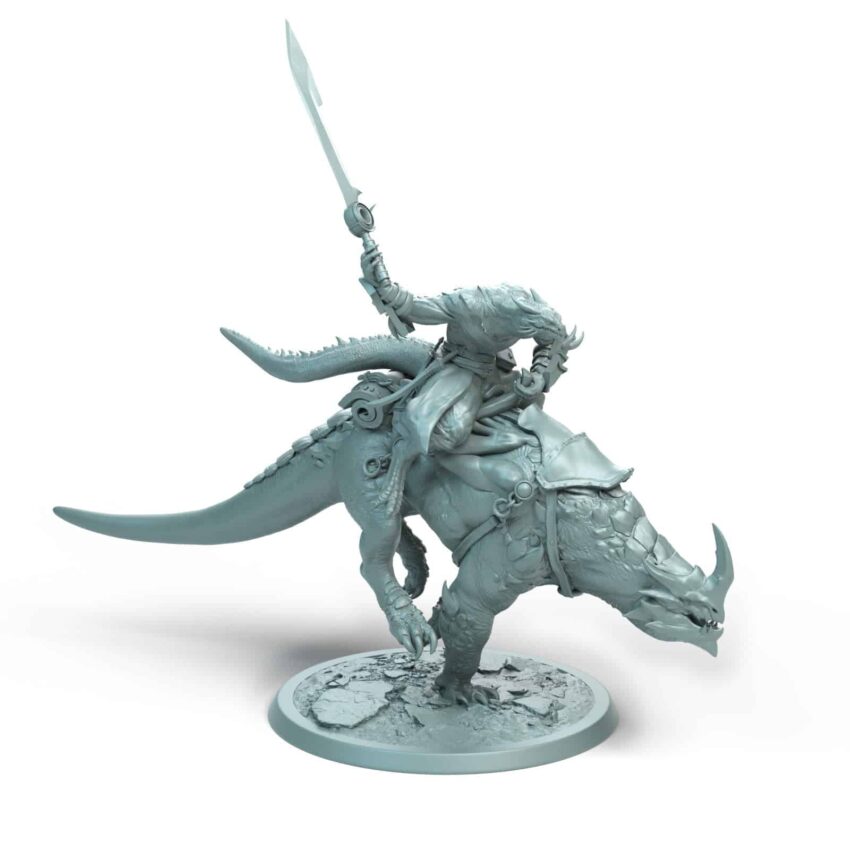 Dragonborn Mount Sprinta Wingless Tabletop Miniature - Sultan of Scales - RPG - D&D