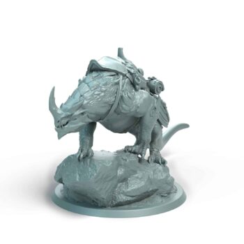Dragonborn Mount Stare Saddle Tabletop Miniature - Sultan of Scales - RPG - D&D