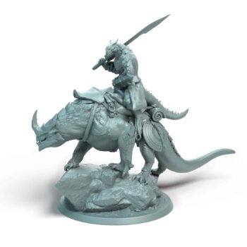 Dragonborn Mount Stare Wingless Tabletop Miniature - Sultan of Scales - RPG - D&D