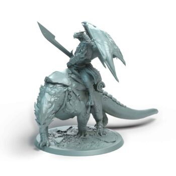 Dragonborn Mount Turnright Tabletop Miniature - Sultan of Scales - RPG - D&D