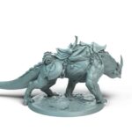 Dragonborn Mount Turnright Saddle Tabletop Miniature - Sultan of Scales - RPG - D&D