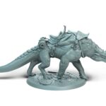 Dragonborn Mount Walk Saddle Tabletop Miniature - Sultan of Scales - RPG - D&D