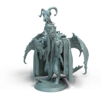 Dragonborn Necromancer Cloak Tabletop Miniature - Sultan of Scales - RPG - D&D