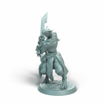 Dragonborn Soldier Attack Wingless Tabletop Miniature - Sultan of Scales - RPG - D&D
