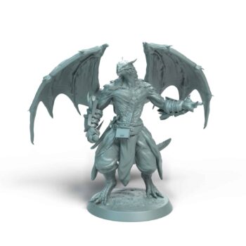 Dragonborn Soldier Idle Tabletop Miniature - Sultan of Scales - RPG - D&D
