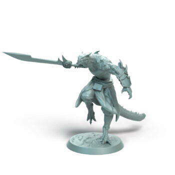 Dragonborn Soldier Land Wingless Tabletop Miniature - Sultan of Scales - RPG - D&D