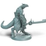 Dragonborn Soldier Patrol Wingless Tabletop Miniature - Sultan of Scales - RPG - D&D