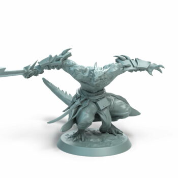 Dragonborn Soldier Perch Wingless Tabletop Miniature - Sultan of Scales - RPG - D&D