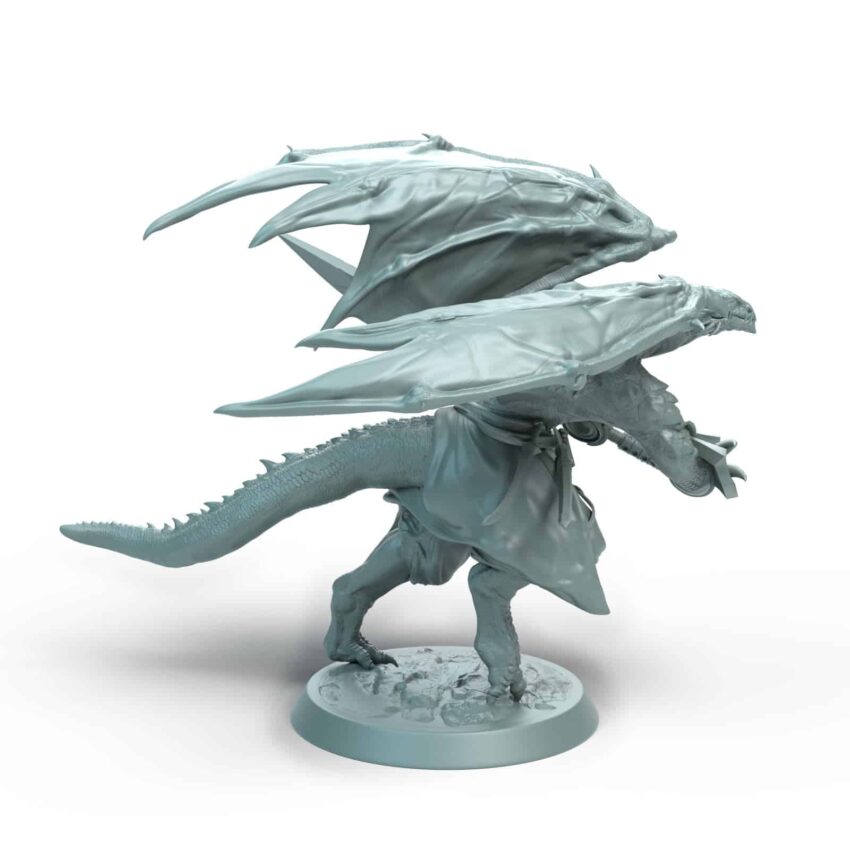 Dragonborn Soldier Run Tabletop Miniature - Sultan of Scales - RPG - D&D