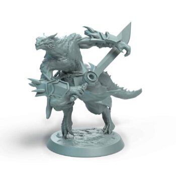 Dragonborn Soldier Run Wingless Tabletop Miniature - Sultan of Scales - RPG - D&D
