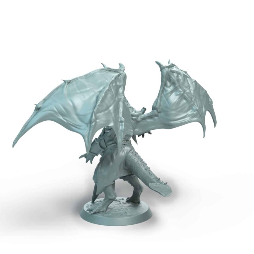 Dragonborn Soldier Stand Tabletop Miniature - Sultan of Scales - RPG - D&D