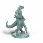 Dragonborn Soldier Stand Wingless Tabletop Miniature - Sultan of Scales - RPG - D&D
