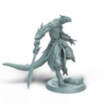 Dragonborn Soldier Takeoff Wingless Tabletop Miniature - Sultan of Scales - RPG - D&D