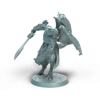 Dragonborn Soldier Turn Tabletop Miniature - Sultan of Scales - RPG - D&D