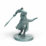 Dragonborn Soldier Turn Wingless Tabletop Miniature - Sultan of Scales - RPG - D&D