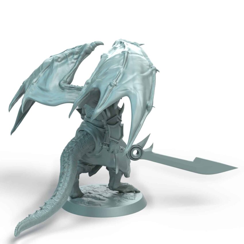 Dragonborn Soldier Walk Tabletop Miniature - Sultan of Scales - RPG - D&D
