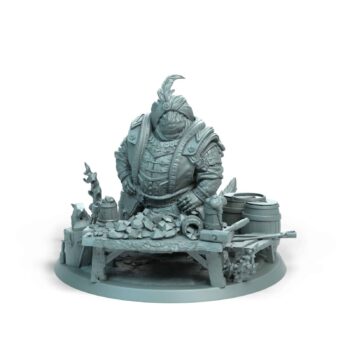 Drakeide Gemstone Peddler Shop Tabletop Miniature - Sultan of Scales - RPG - D&D