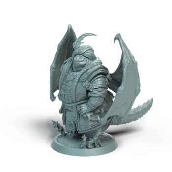 Drakeide Gemstone Peddler Winged Tabletop Miniature - Sultan of Scales - RPG - D&D