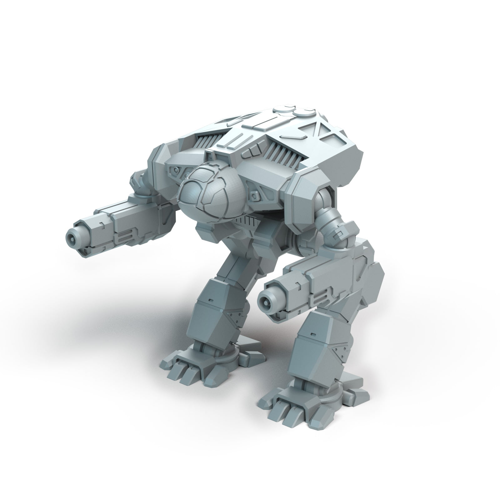 Pounchi Freestanding Battletech Miniature - Mechwarrior by Sir Mortimer  Bombito