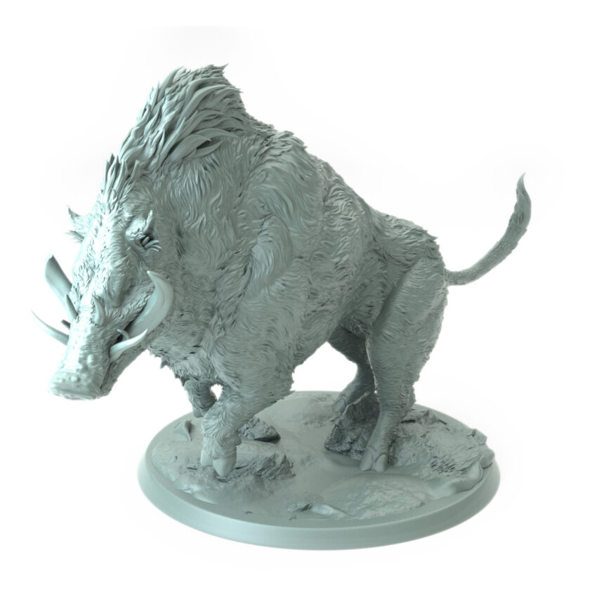 Orc Boar Charge Wild Tabletop Miniature - Northern Orcs - RPG - D&D