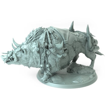 Orc Boar Guard Saddle Tabletop Miniature - Northern Orcs - RPG - D&D