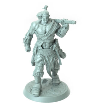Orc Soldier Hammer Walk Tabletop Miniature - Northern Orcs - RPG - D&D