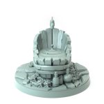 Bathtub 3D-printed medieval fantasy miniature wooden bathtub tabletop terrain
