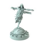3D-printed dynamic Battle Dervish miniature for fantasy tabletop RPGs