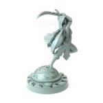 3D-printed Battle Dervish in action pose with curved blade and flowing robes