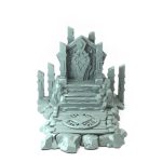 Dwarven Throne 3D printed fantasy stone-carved throne with pillars and runes