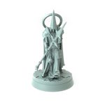 FoulPriest E from the Church of Wrath theme holding a spear and censer with a halo-like ring behind his head