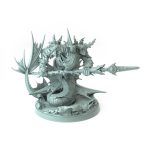 High-detail 3D-printed model of Queens Brute A featuring a powerful sea warrior with coral-encrusted armor.