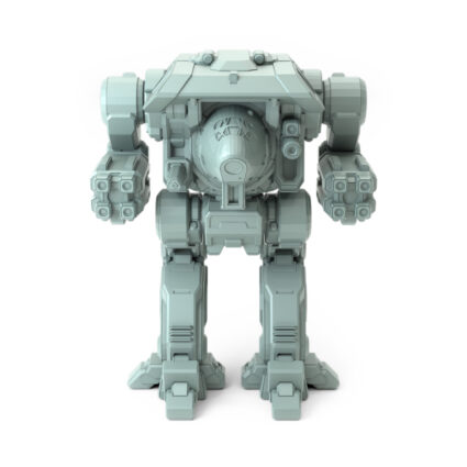 Dire Wolf Revenant 3D-printed miniature with missile racks and energy weapons