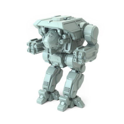 Dire Wolf Revenant 3D-printed miniature with missile racks and energy weapons