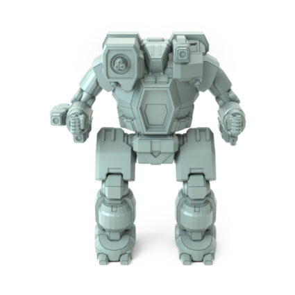 Hunchback IIC Jack-o'-Lantern 3D-printed miniature with dual autocannons and reinforced armor