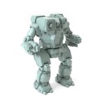 Hunchback IIC Jack-o'-Lantern 3D-printed miniature with dual autocannons and reinforced armor
