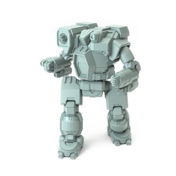 Hunchback IIC Jack-o'-Lantern P 3D-printed miniature with dual autocannons