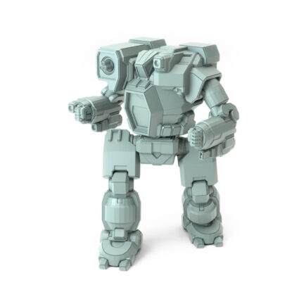 Hunchback IIC Jack-o'-Lantern P 3D-printed miniature with dual autocannons