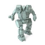 Hunchback IIC Jack-o'-Lantern P 3D-printed miniature with dual autocannons