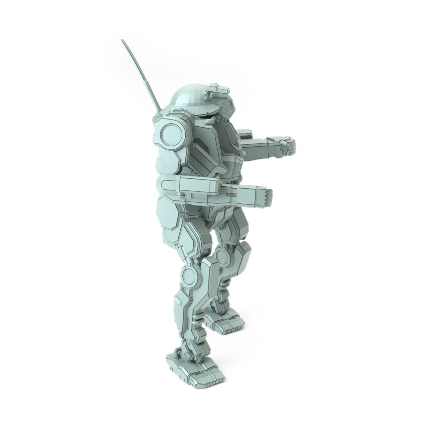 Javelin JVT-10FS Whisper P 3D-printed miniature with missile racks
