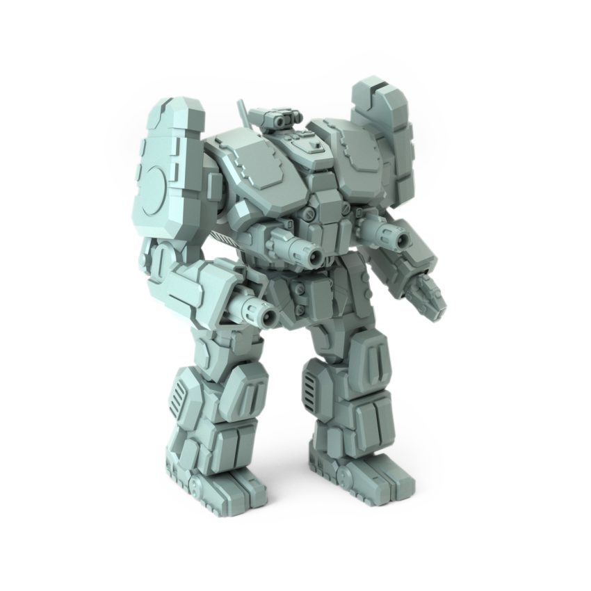 Awesome 3D-printed miniature with Particle Projection Cannons and reinforced armor