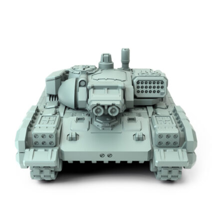 Brutus 3D-printed heavy tank miniature with autocannon and missiles