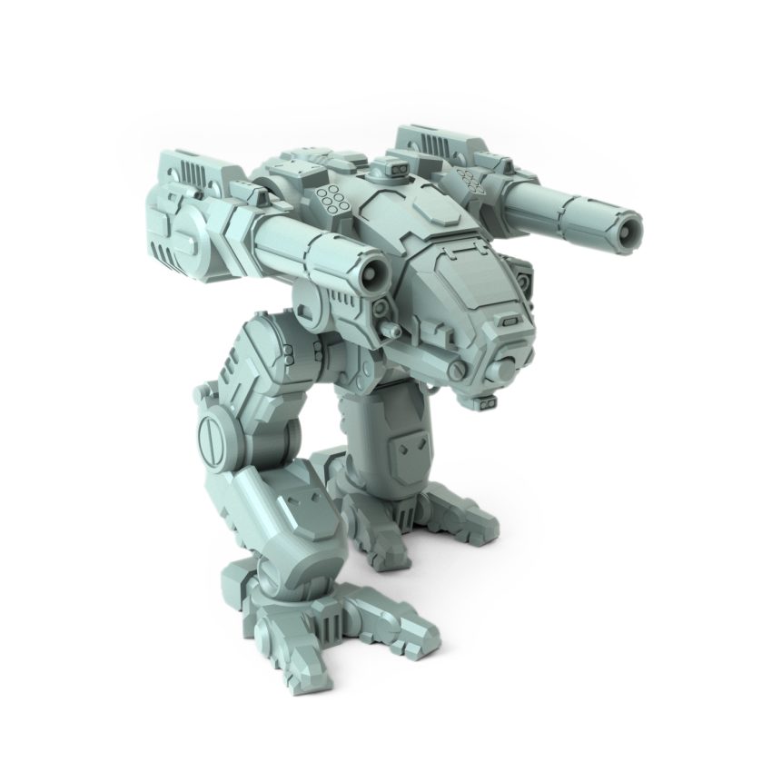 Catapult K2 3D-printed miniature with ballistic arm-mounted weapons